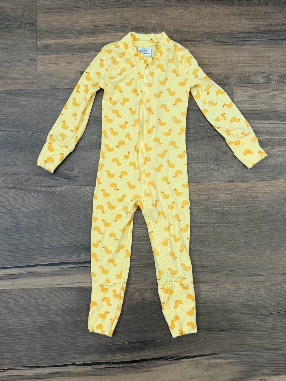 Hanna Andersson Pepper the Duck 2-Way Zip Sleeper Size 6-12 Months